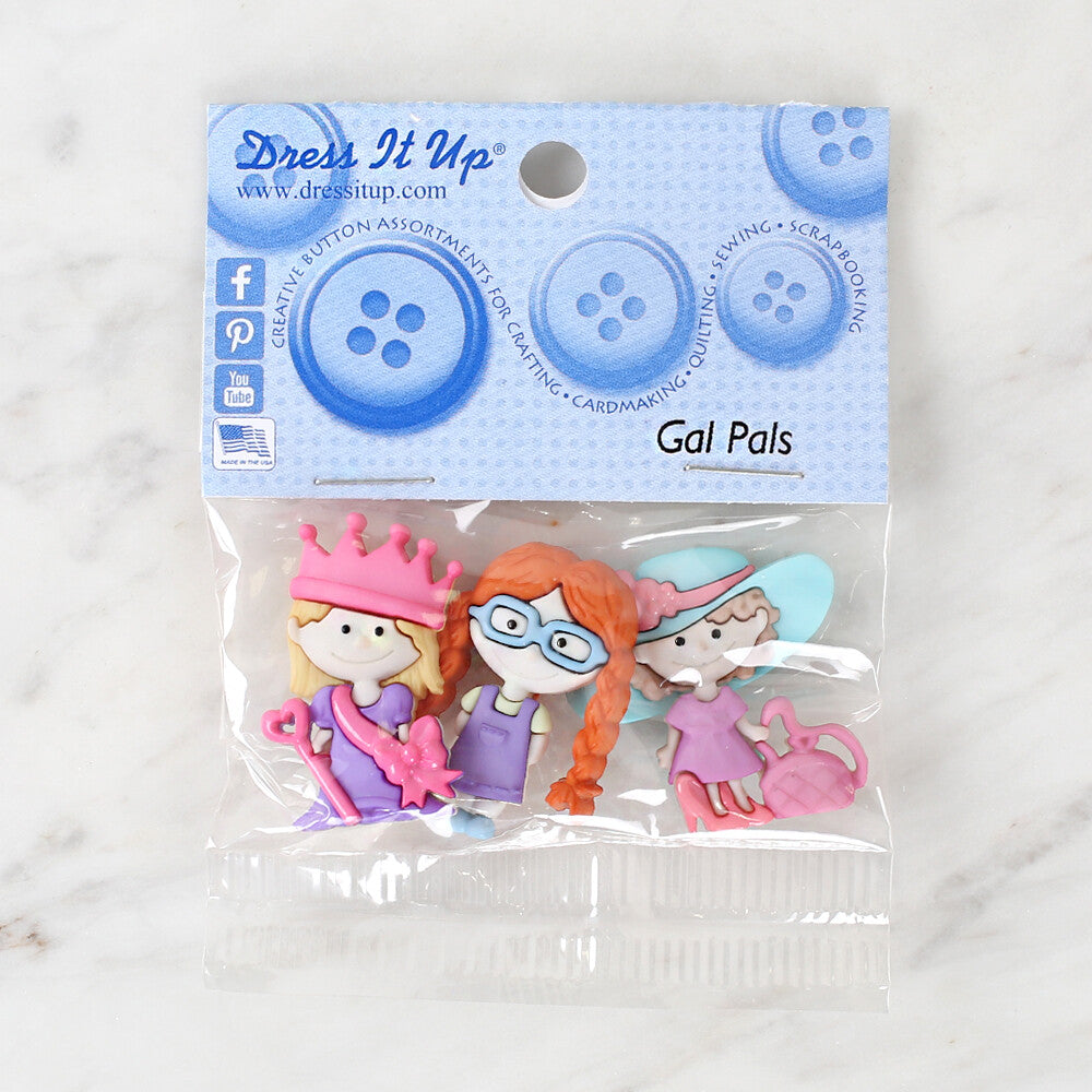 Dress It Up Kız Arkadaşlar Dekoratif Düğme - 6550